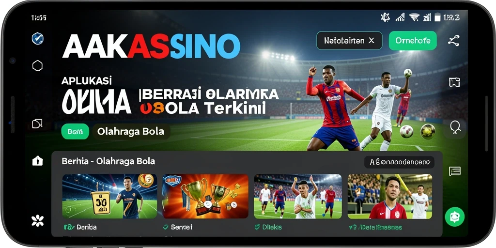 Antarmuka AAKASINO yang menampilkan berita olahraga bola terkini.