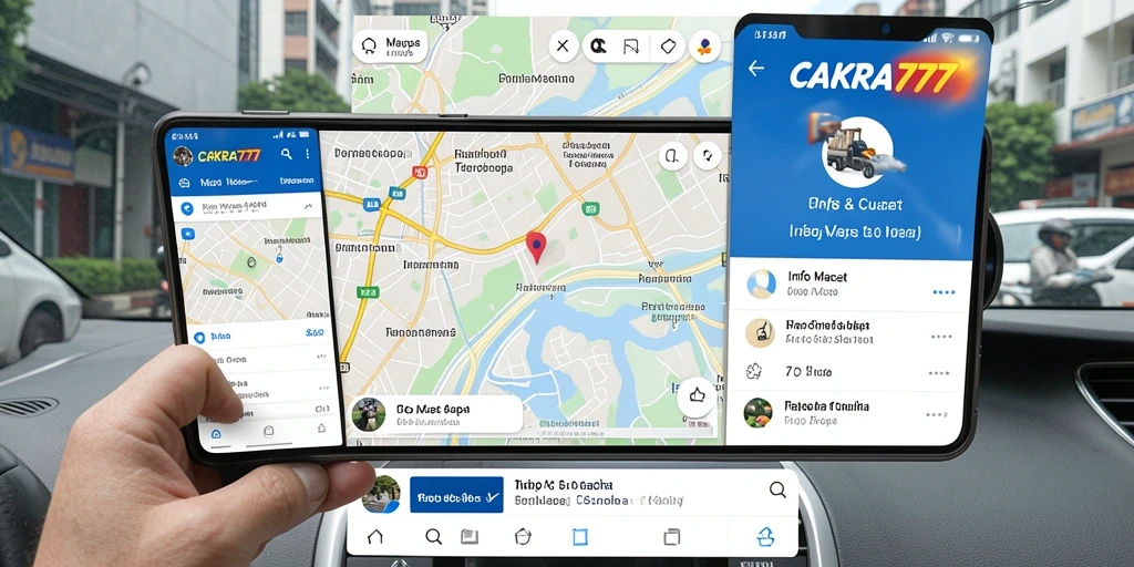 Antarmuka aplikasi CAKRA777 menampilkan informasi kemacetan secara interaktif.