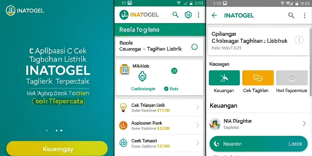 Antarmuka aplikasi INATOGEL untuk cek tagihan listrik yang praktis.