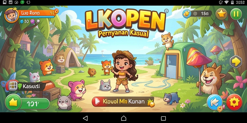 Tampilan antarmuka LKOPEN yang sederhana dan cerah.