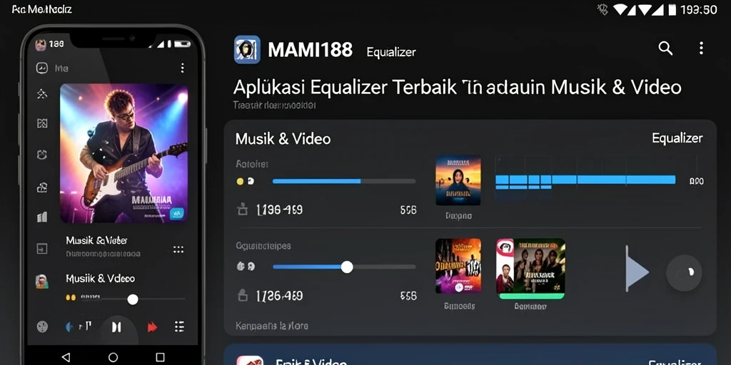 Antarmuka MAMI188 menampilkan kontrol Equalizer yang intuitif dan modern.