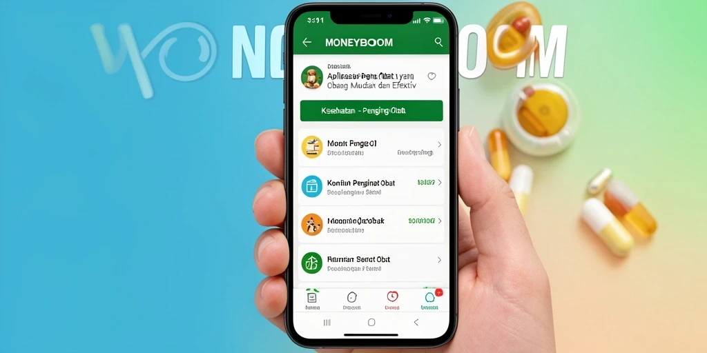 Tampilan antarmuka aplikasi MONEYBOOM yang sederhana dan fungsional.