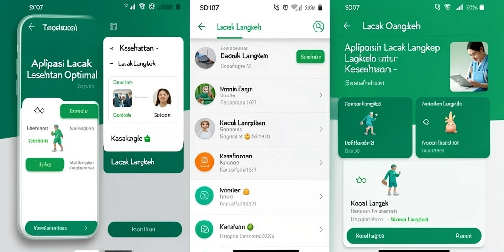 Antarmuka SD107 menampilkan grafik langkah dan statistik kebugaran.